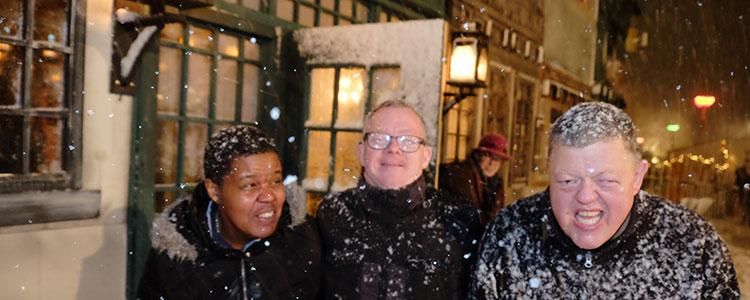 Cliënten in de sneeuw